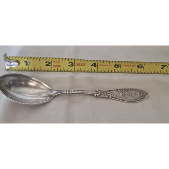 Antique Whiting Sterling Silver “Arabesque” Spoon 1875 Roehm & Wright 6.75" - Picture 6 of 9